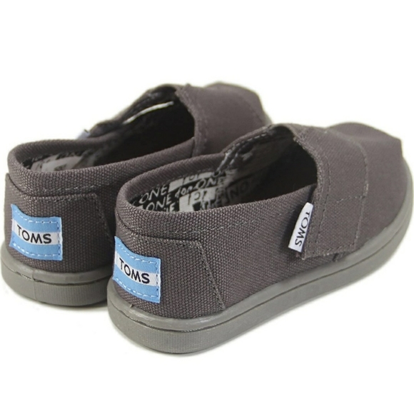NEW TOMS! - Cassic Grey Slip-Ons - Picture 4 of 9